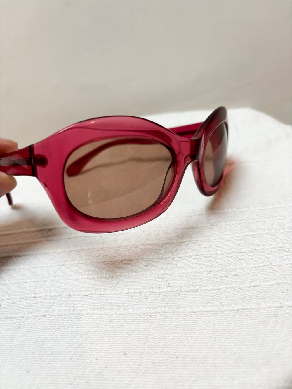 Miu Miu SMU06C Red Oversized Sunglasses Vintage Gradient Women Y2K Made In Italy - Picture 7 of 10